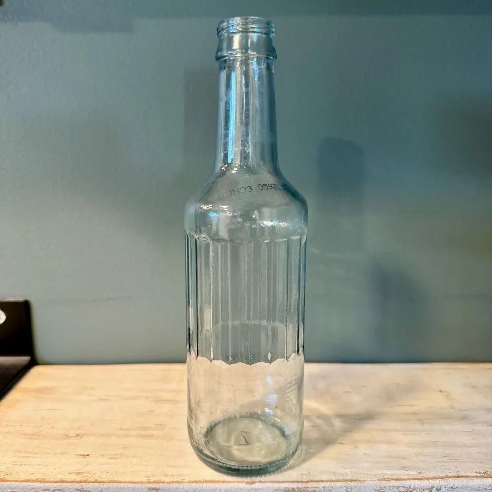 Vintage Clear Glass Empty Zima Alcohol Bottle | Crafts Upcycle Art